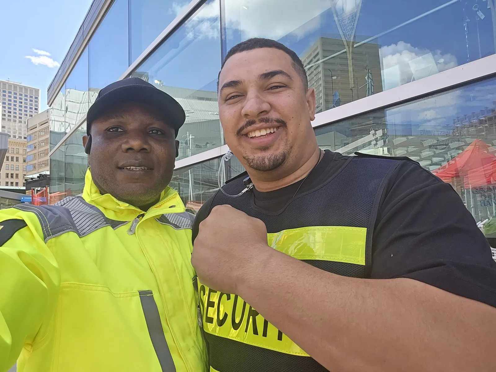 Ernest with an Excel officer