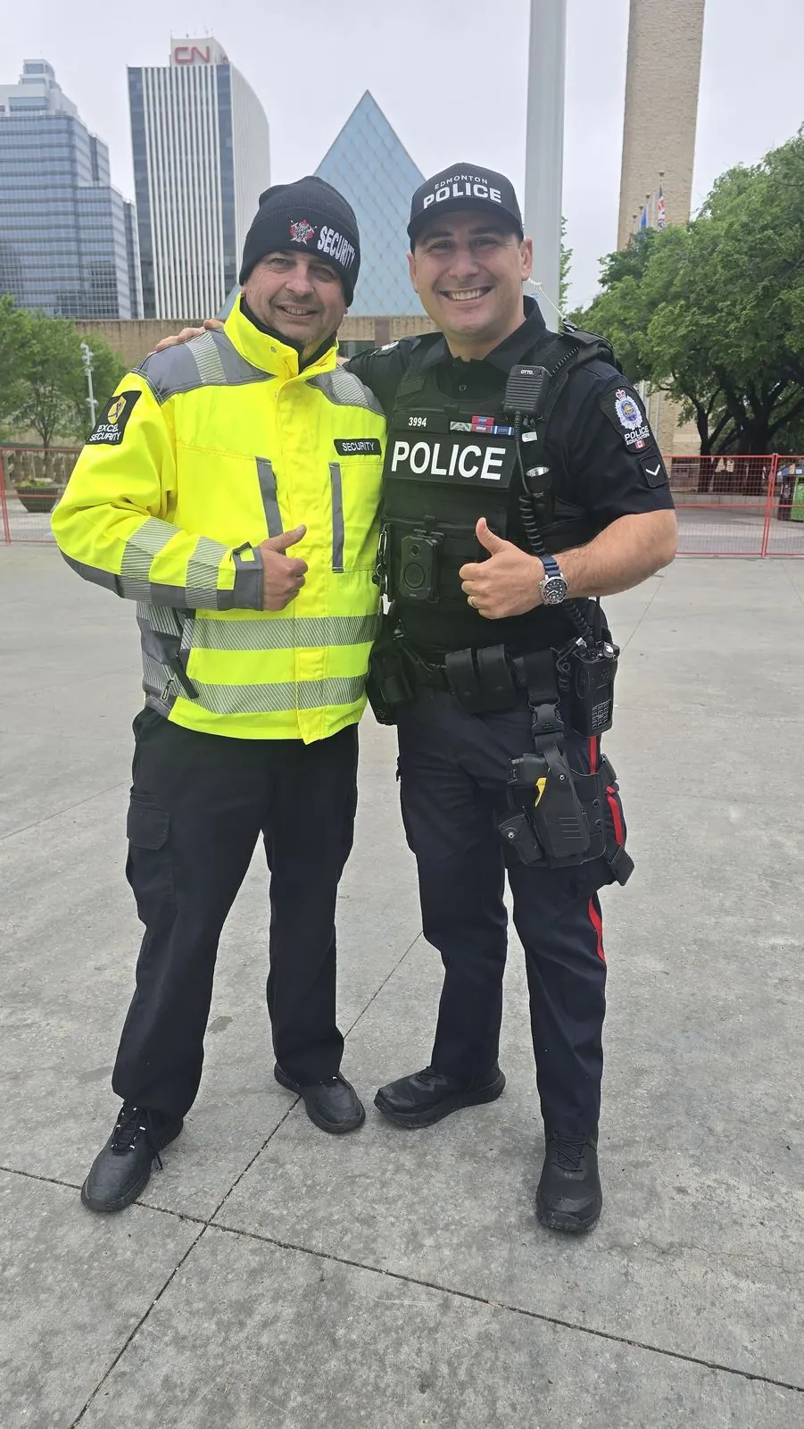 Excel officer with an Edmonton Police Service officer